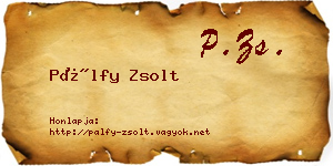 Pálfy Zsolt névjegykártya